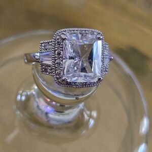SZ9 Stamped RSC Silver CZ Ring